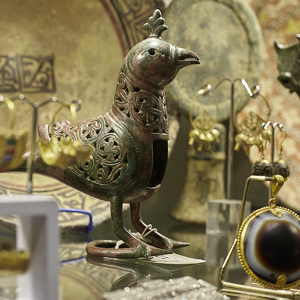 ancient bronze incense burner modelled as a bird