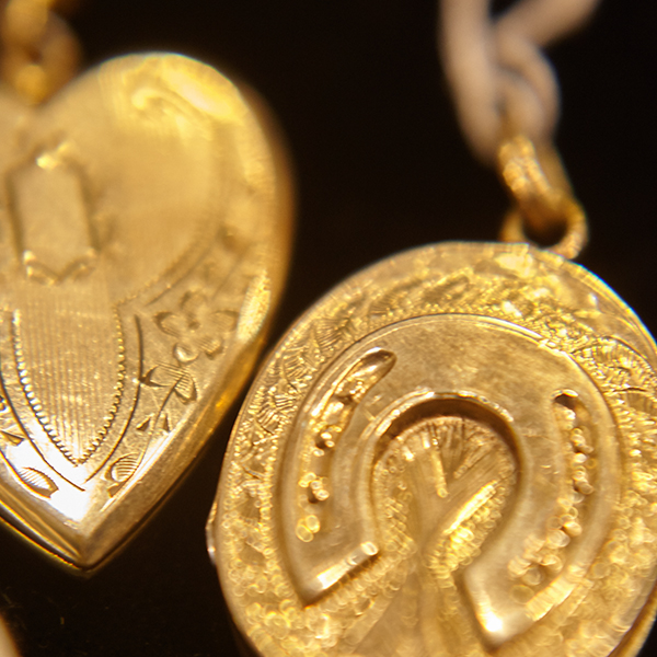 Pair of gold lockets