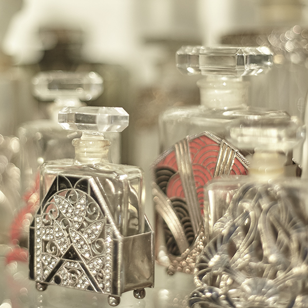 Vintage diamond perfume bottle