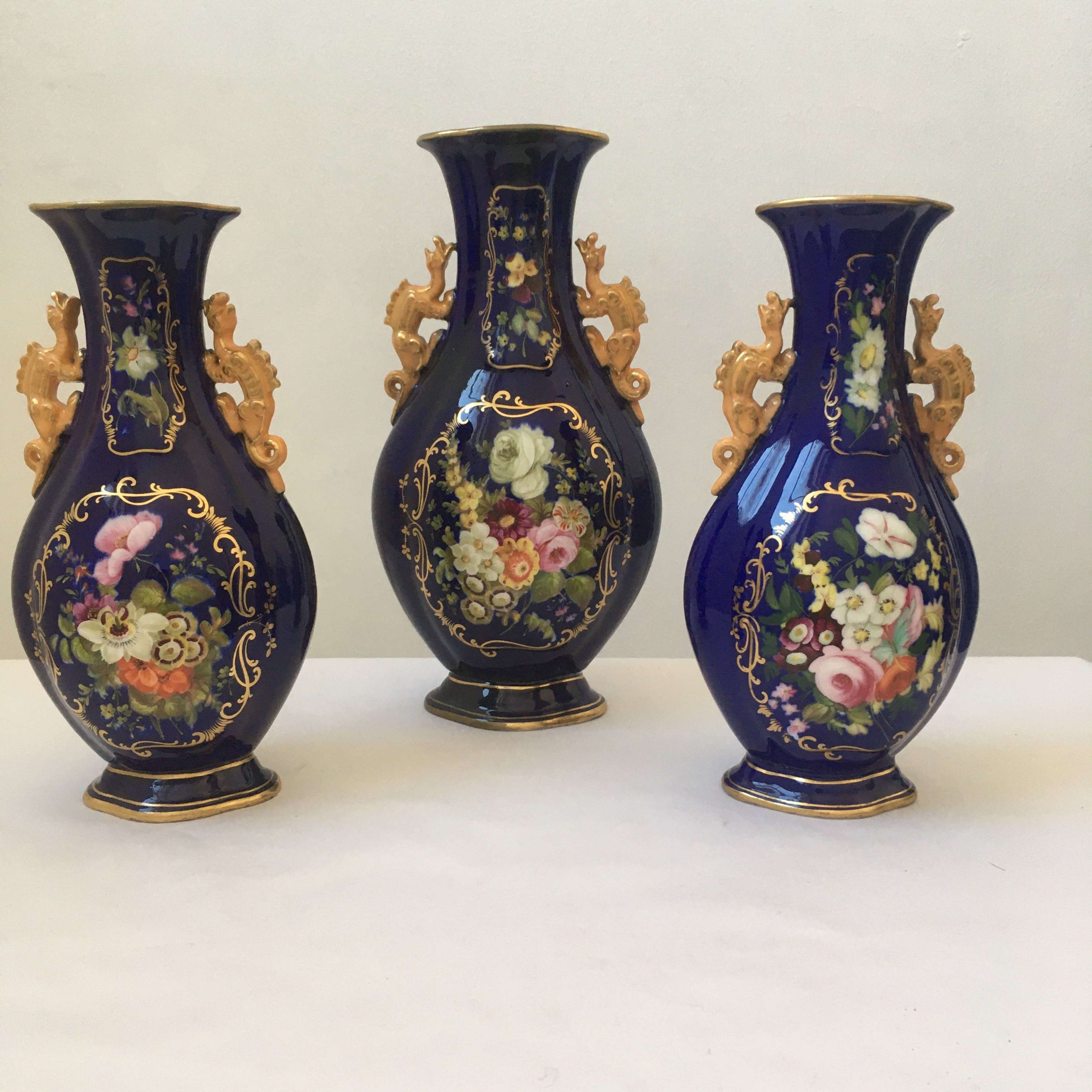 Three Staffordshire Vases