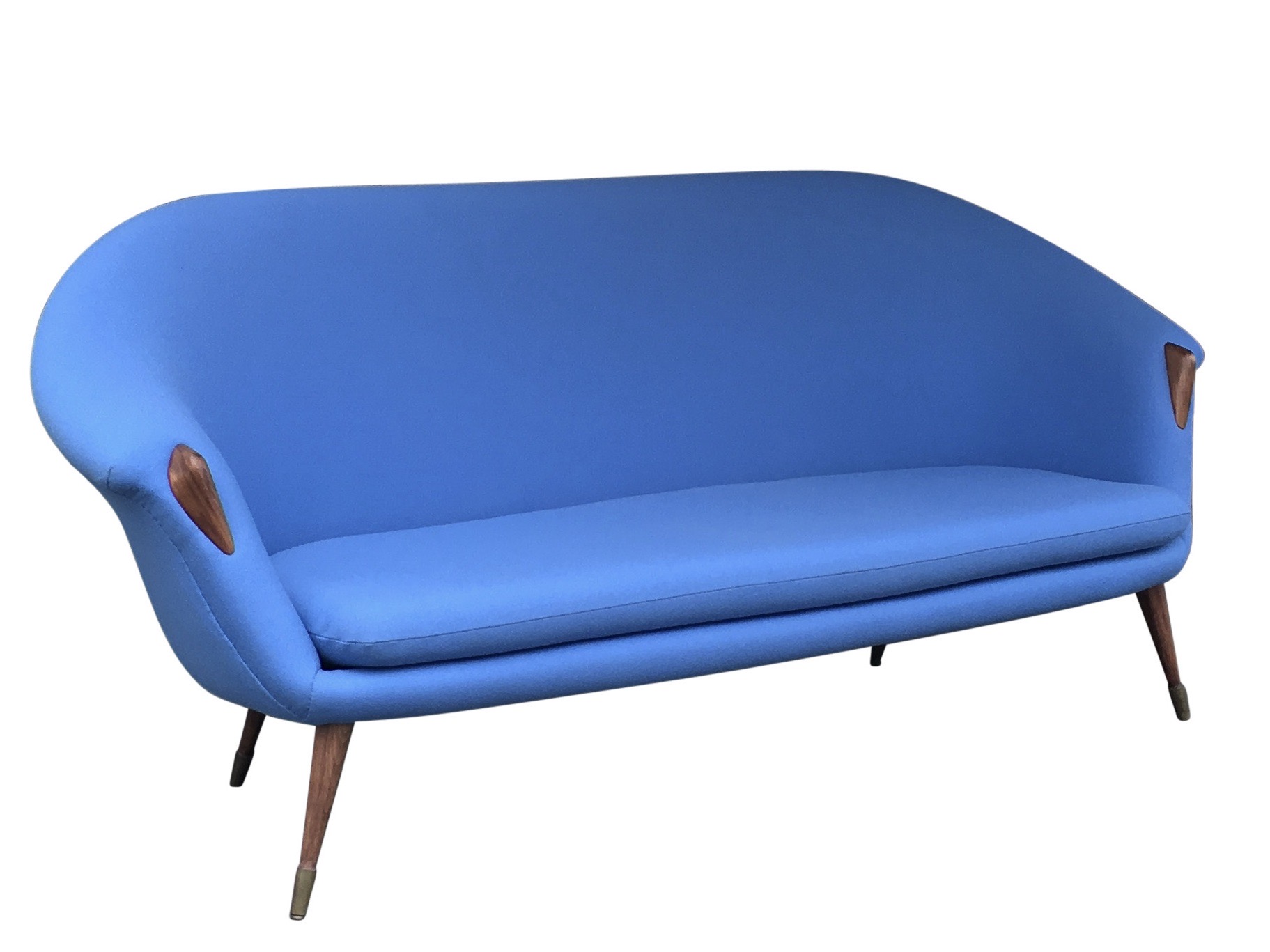 Blue Wool three seater sofa