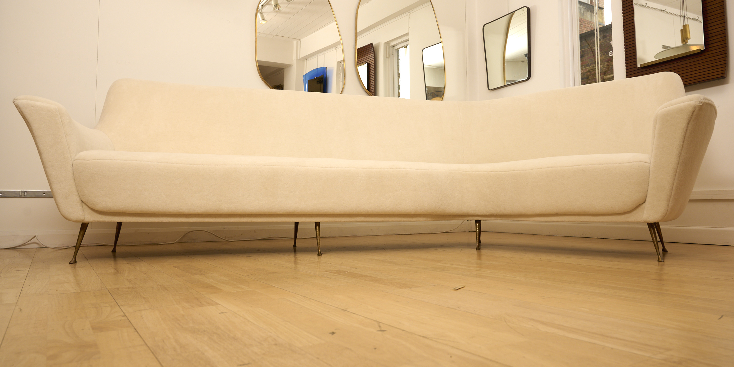 Large Curved 'L' Shape Ico Parisi Style Sofa